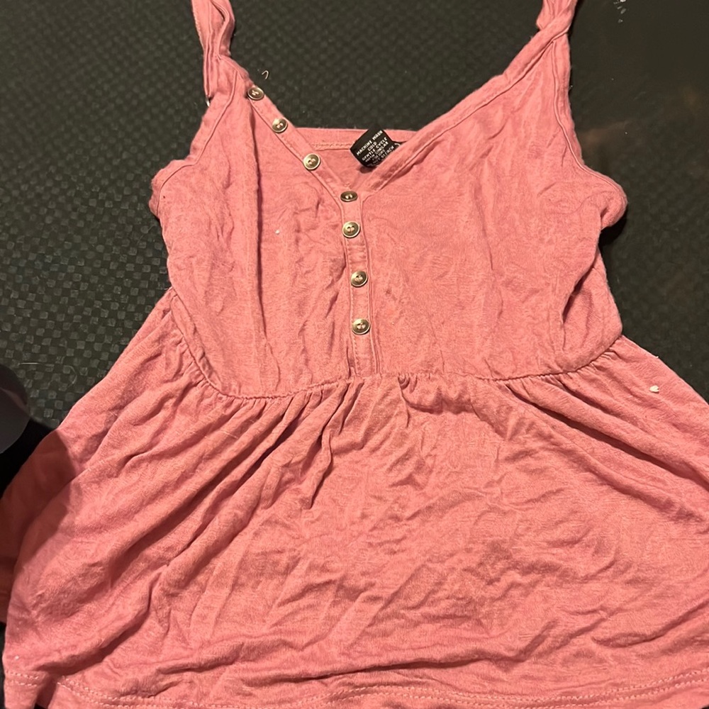 Pink crop top tank top